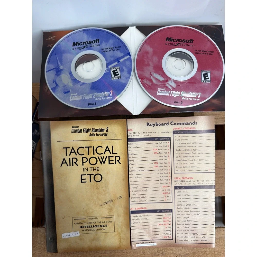 Microsoft Combat Flight Simulator 3 Battle For Europe PC Game Big Box WWII 2002